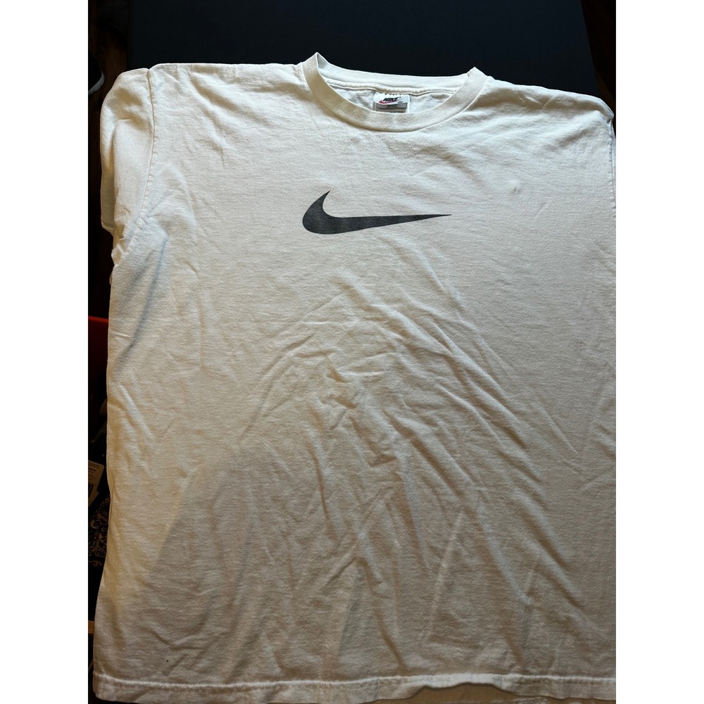 Vintage Nike Center Swoosh T-Shirt White XL Short Sleeve 90s Sportswear Tee